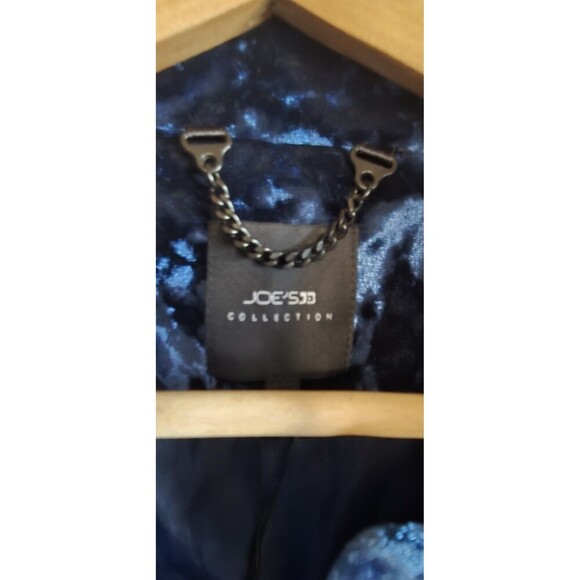 Joe's Jeans Lexi Jacket Women's Medium Blue Crushed Velvet Full Zip NWT - Picture 3 of 11